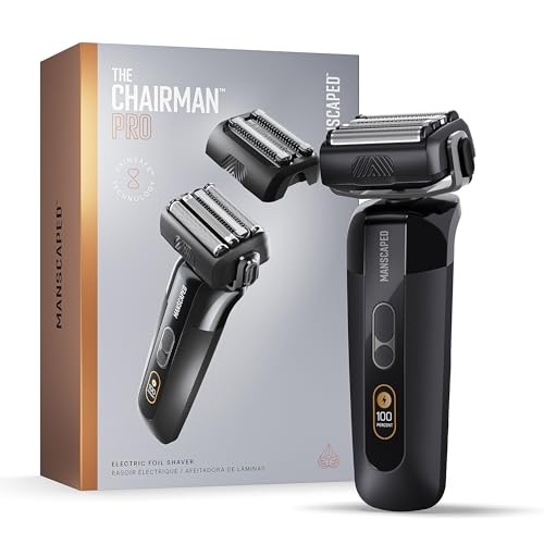 Manscaped The Chairman PRO Men’s Electric SkinSafe 4-Blade Foil Face Shaver