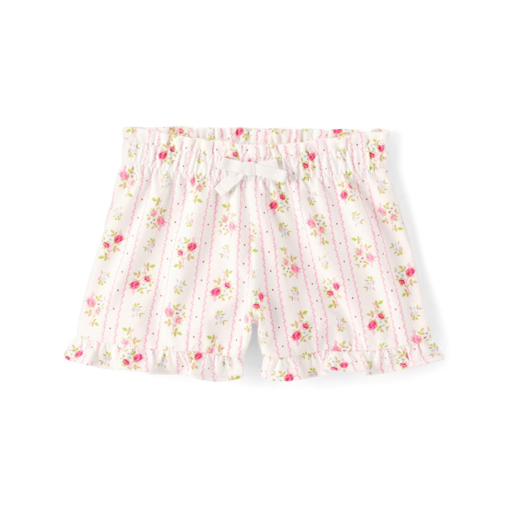 The Children's Place, Baby-Girls, and Toddler Pull On Ruffle Hem Shorts, Simply White, 12-18 Months