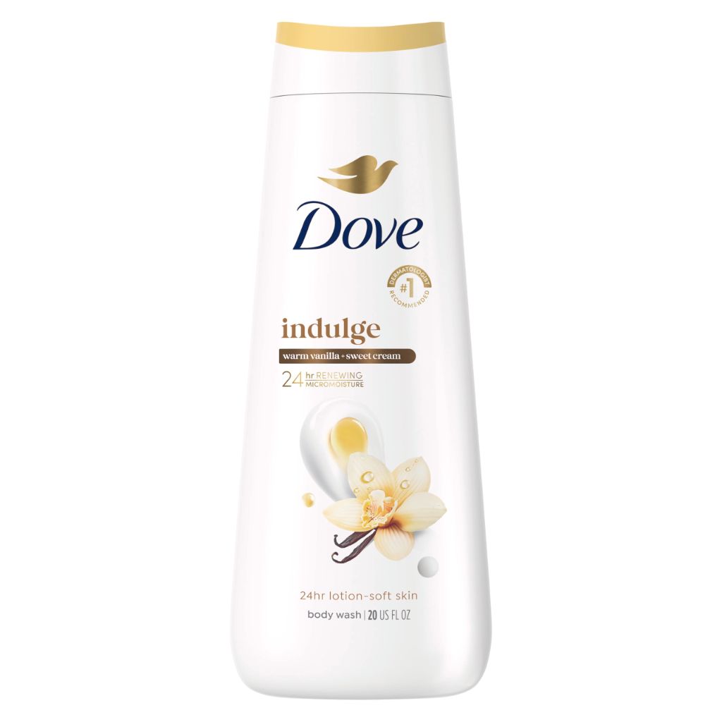 Dove Vanilla Body Wash for Deeply Moisturized & Hydrated Skin 20 FO