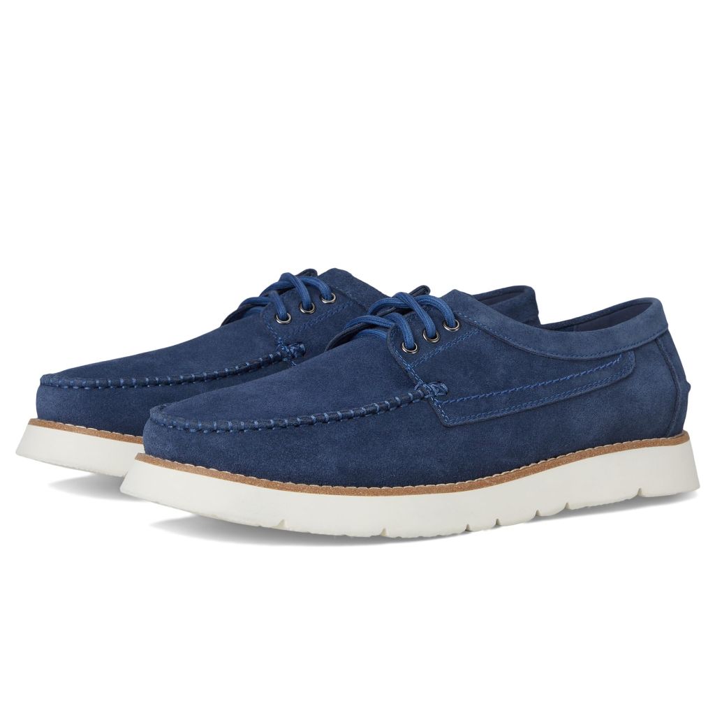 Steve Madden Mens KOLT Moc Toe, Navy Suede, 7.5