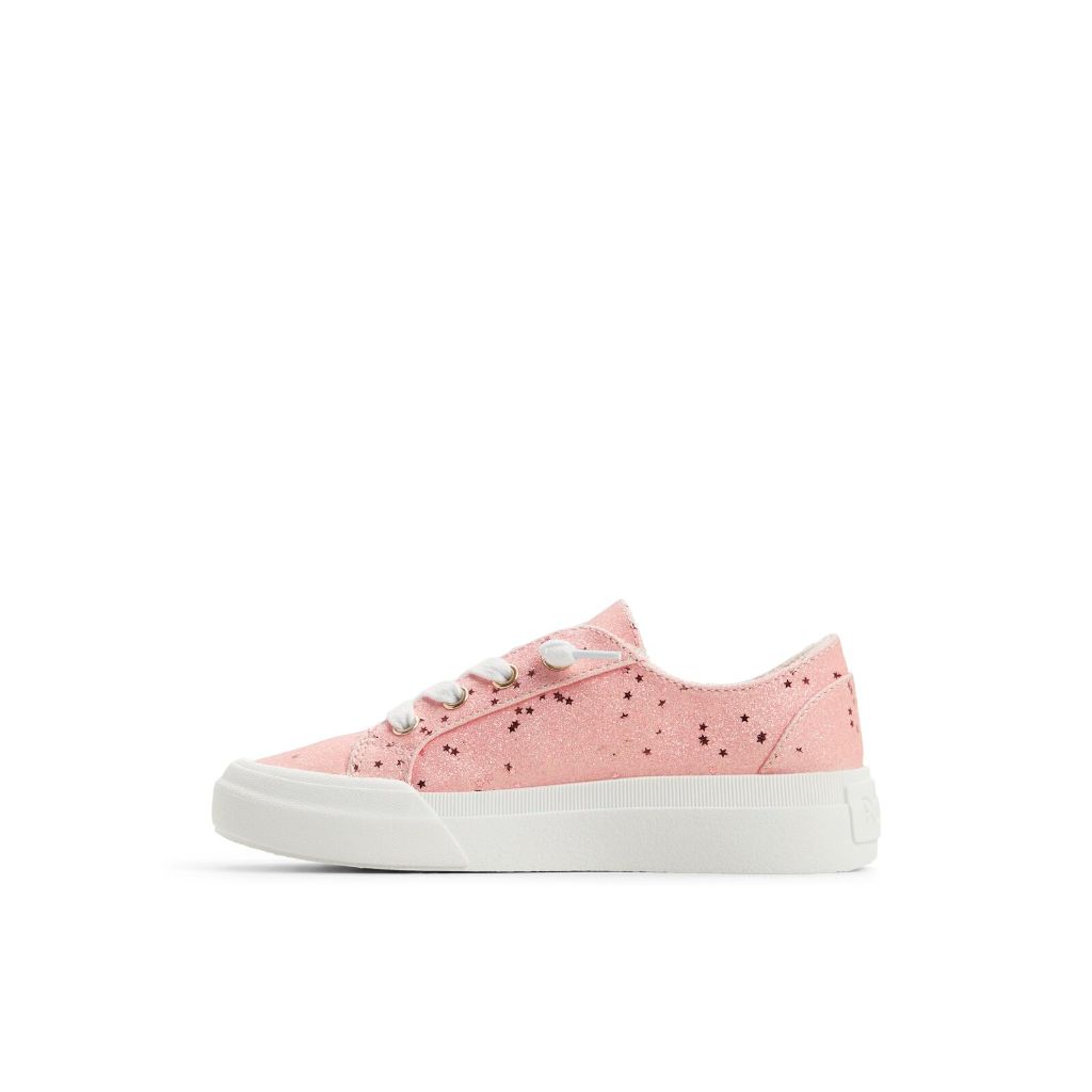 SZ 5, Roxy Girls Marina Zip Canvas Sneaker, Light Pink