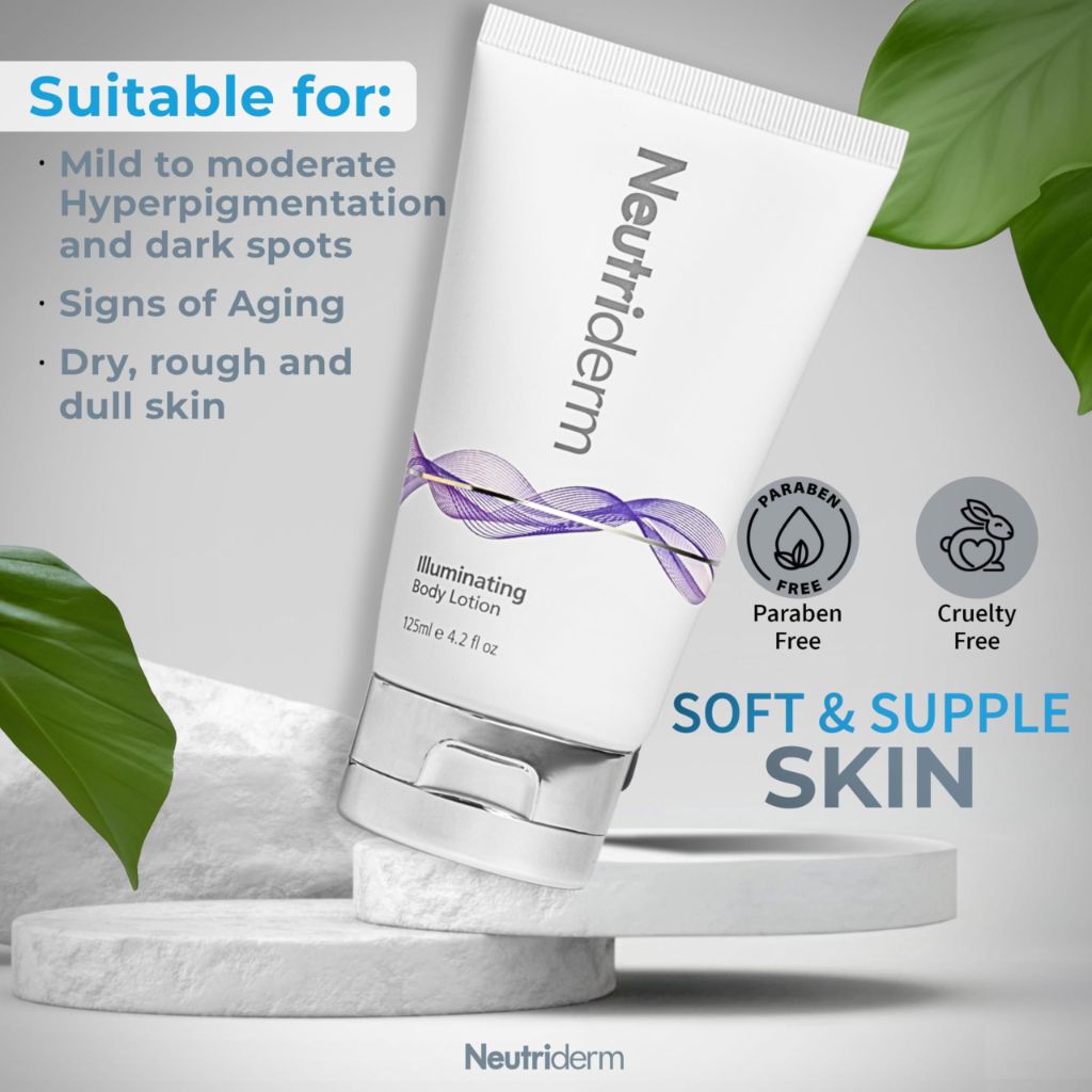 NEUTRIDERM Illuminating Body Lotion for Dry Skin, Aging Skin & Dark Spots – 4.2 oz