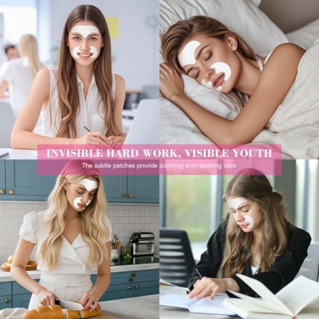 Overnight Facial Wrinkle Treatment Smile Line Patches and Forehead Wrinkle Patches - 9ct.