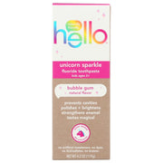 HELLO Bubblegum Unicorn Sparkle Toothpaste for Kids, 4.2 OZ
