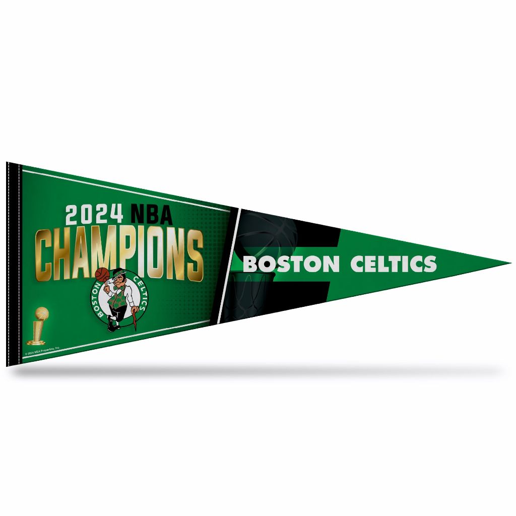 Rico Industries NBA Basketball Boston Celtics 2024 NBA Champions 12" x 30" Felt Wall Décor Pennant