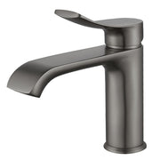 BELZ Bathroom Faucet 1 Hole Brushed Grey, Modern Vanity Faucet for Bathroom Sink, Lead-Free Single Handle Basin Faucet with Pop-up Drain
