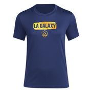 Adidas Women's Los Angeles Galaxy Local Pop Short Sleeve Pre-game T-shirt, Navy Blue, XX-Large