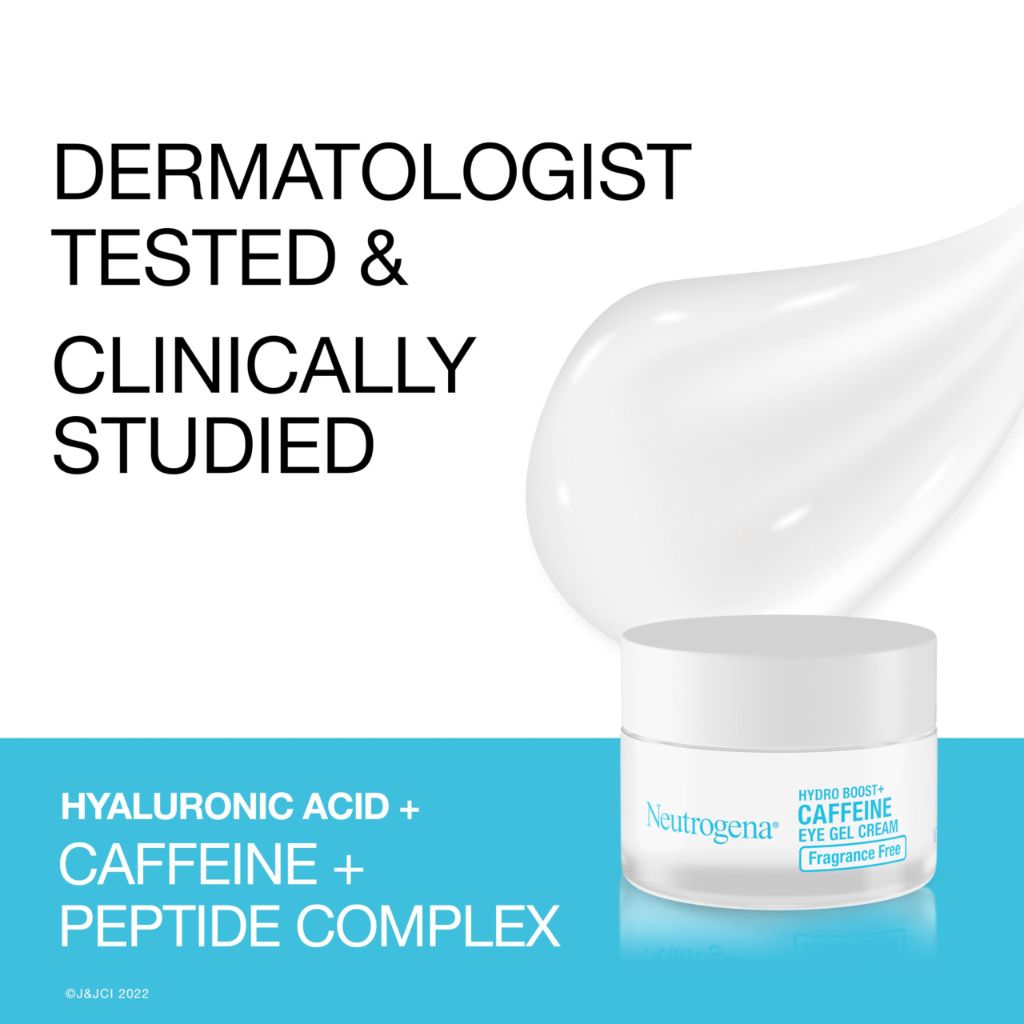 Neutrogena Hydro Boost + Eye Cream for Dark Circles & Puffiness, Fragrance Free, 0.5 oz
