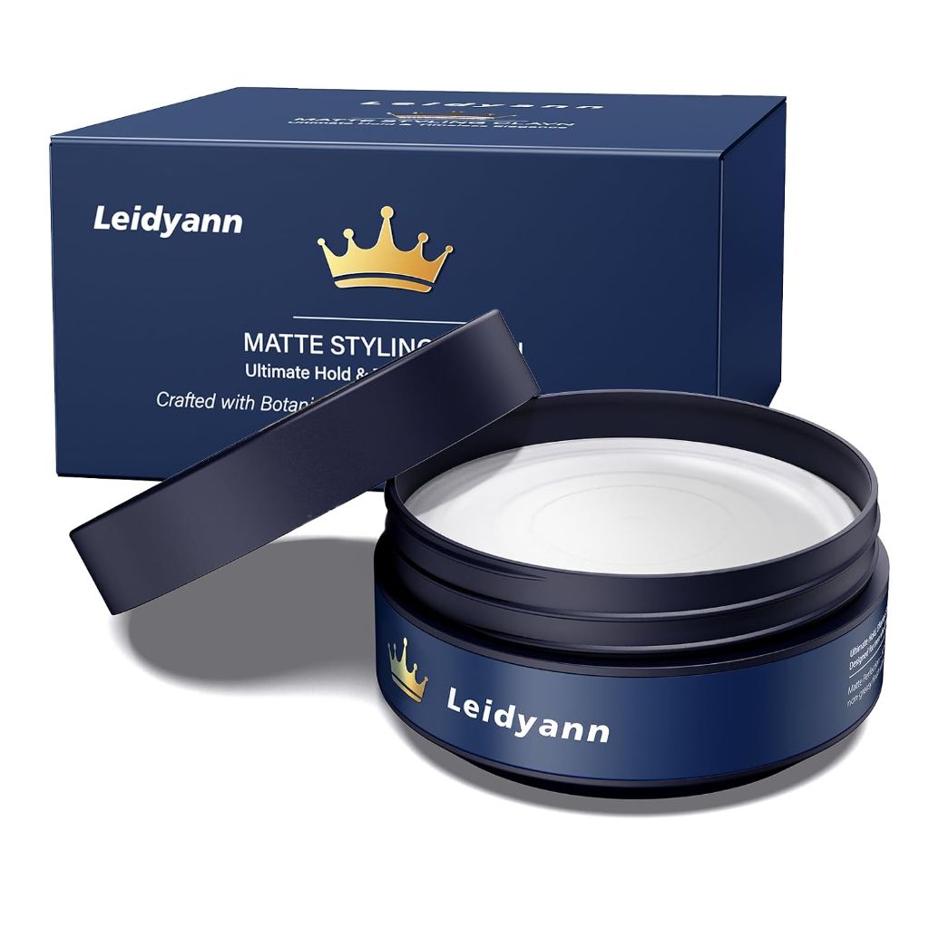 Hair Clay for Men, Strong Hold Matte Finish Natural Hair Cream & Pomade | 120e / 4oz