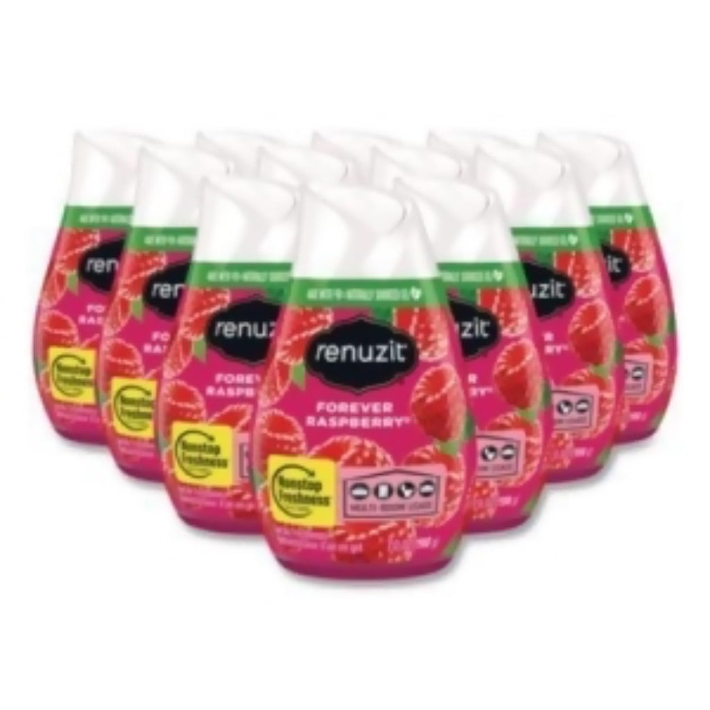 Renuzit Adjustables Air Freshener, Forever Raspberry Scent, 7 oz Solid Gel Cone
