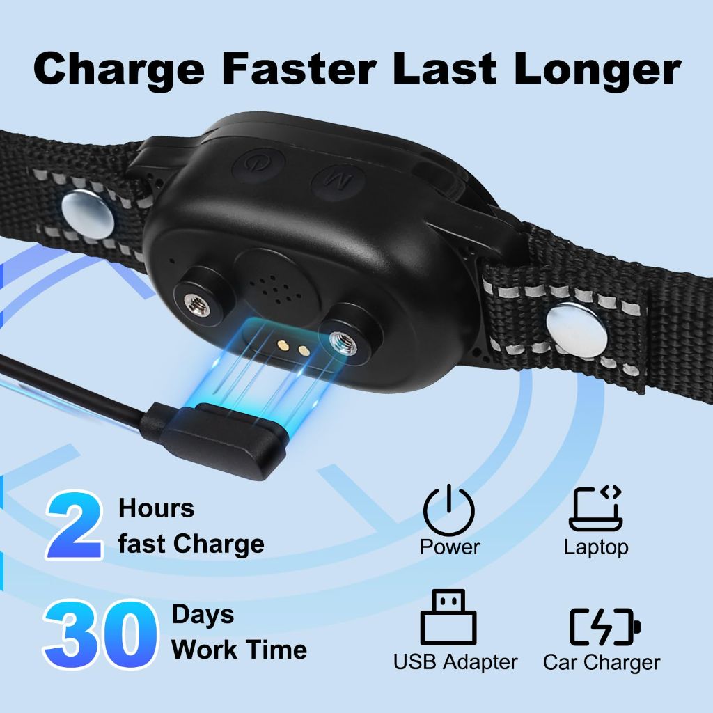 YOGAL Dog Bark Collar - Shock Collar Dogs with Vibration Beep Modes