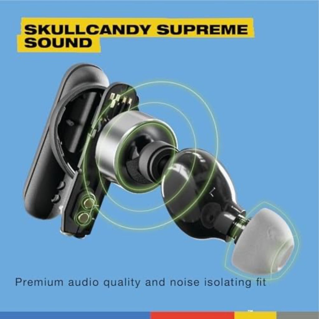 Skullcandy Smokin' Buds In-Ear Sound Isolating True Wireless Earbuds - Midnight Smoke