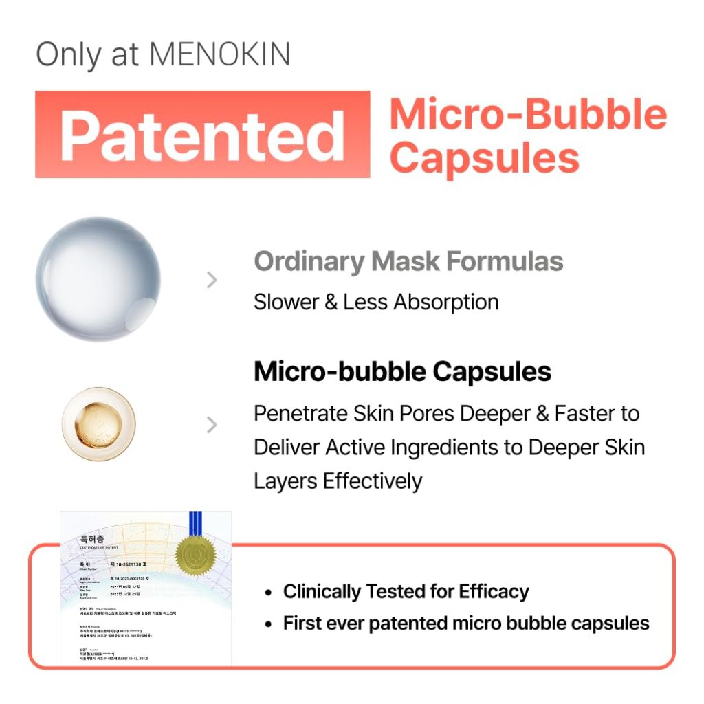MENOKIN Korean Face Mask 3sets [30 seconds Quick Bubble Mask] (Collagen, Brightening, Moisturizing),  3.21 fl.oz