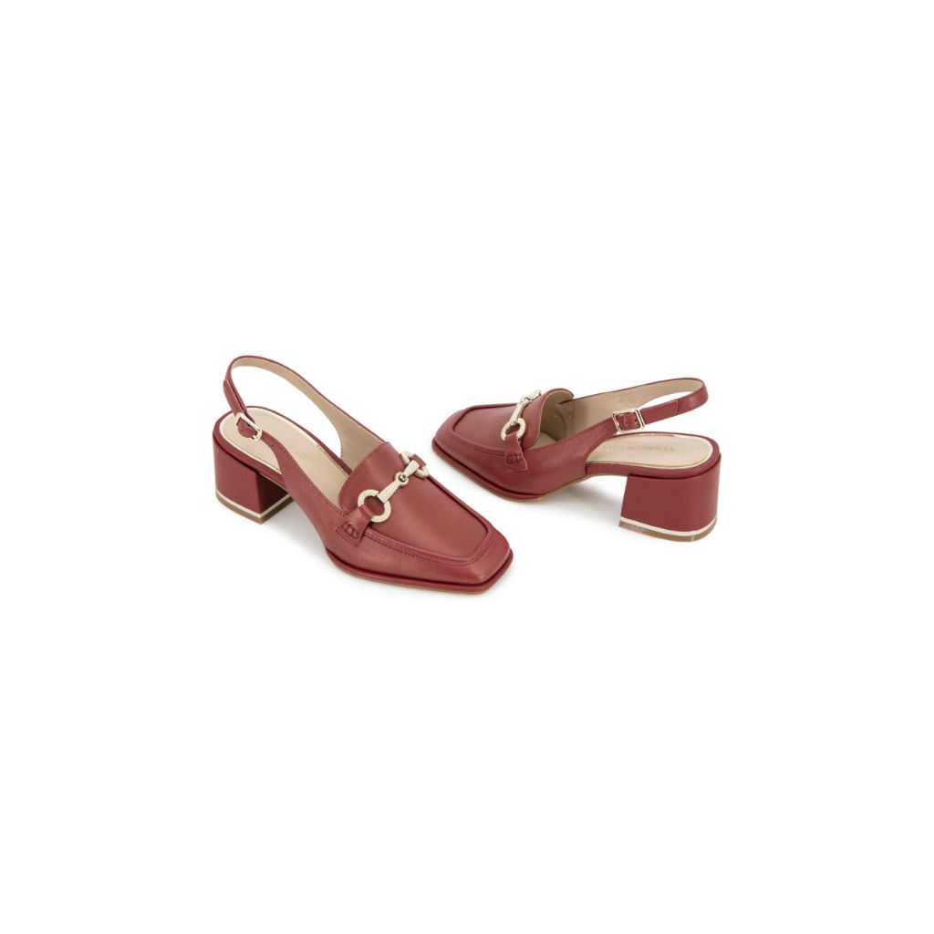 Kenneth Cole Women's Women's Fashion Heeled Sandal, Rio RED Leather - size 5.5