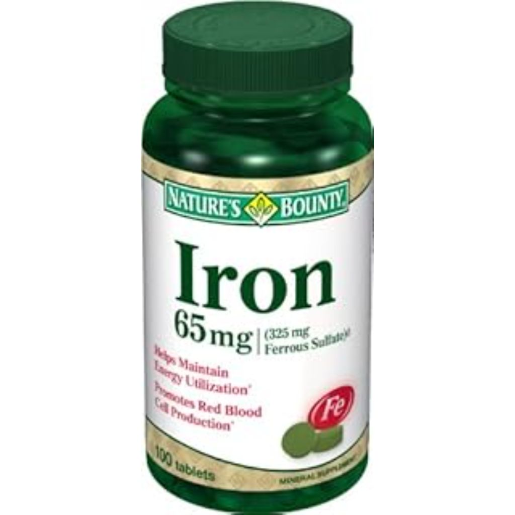 Nature’s Bounty Iron Supplement  65mg  100 Tablets