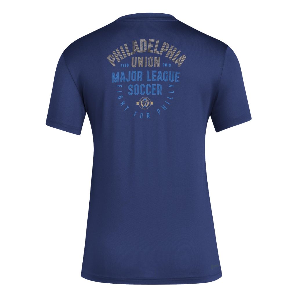 Adidas Women's Philadelphia Union MLS Short Sleeve T-Shirt, Team Navy Blue/Philadelphia Union, XX-Large