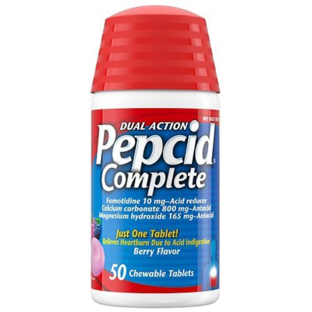 Pepcid AC Complete Dual Action Chewable Tablets - Berry Flavor - 50ct