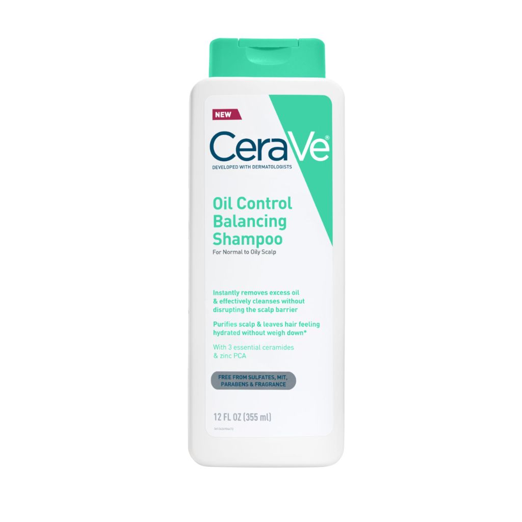 CeraVe Oil Control Balancing Shampoo, Clarifying Shampoo With Ceramides & Hyaluronic Acid, 12 oz
