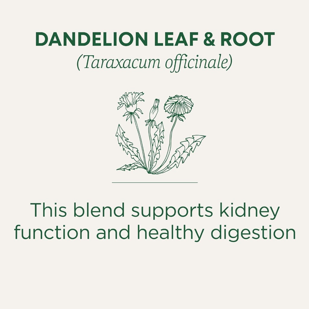 Traditional Medicinals Organic, Dandelion Leaf & Root - Dandelion Root Tea, Supports Normal Detox + Digestion - Kosher, Non-GMO, Caffeine-Free, Compostable - 16 Tea Bags