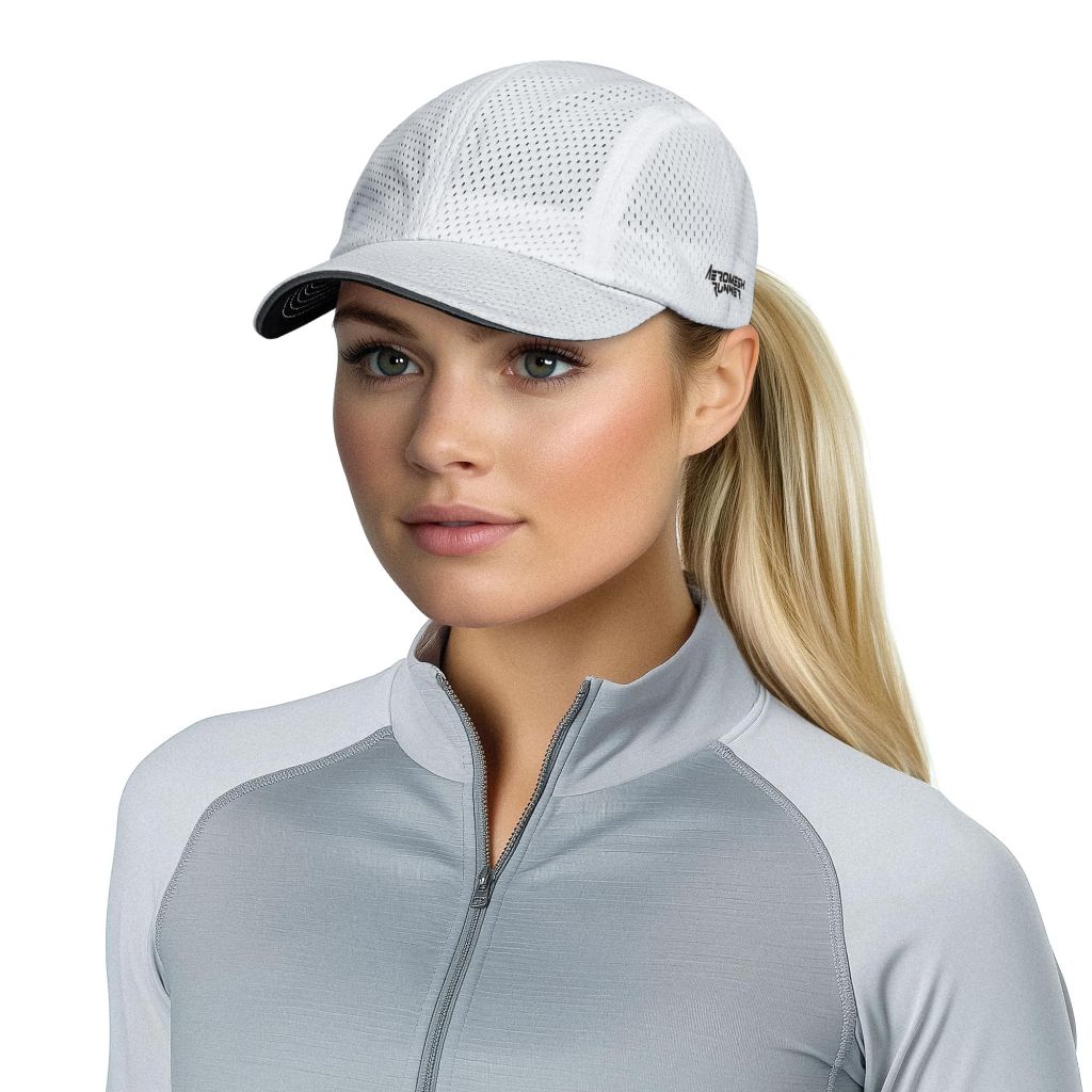 Tough Headwear All-Over Mesh Hat - Snapback Baseball Cap for Women, White