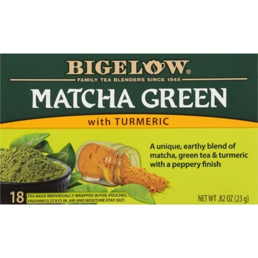 Bigelow Matcha Green Tea with Turmeric  Green Tea Bags  18 Count