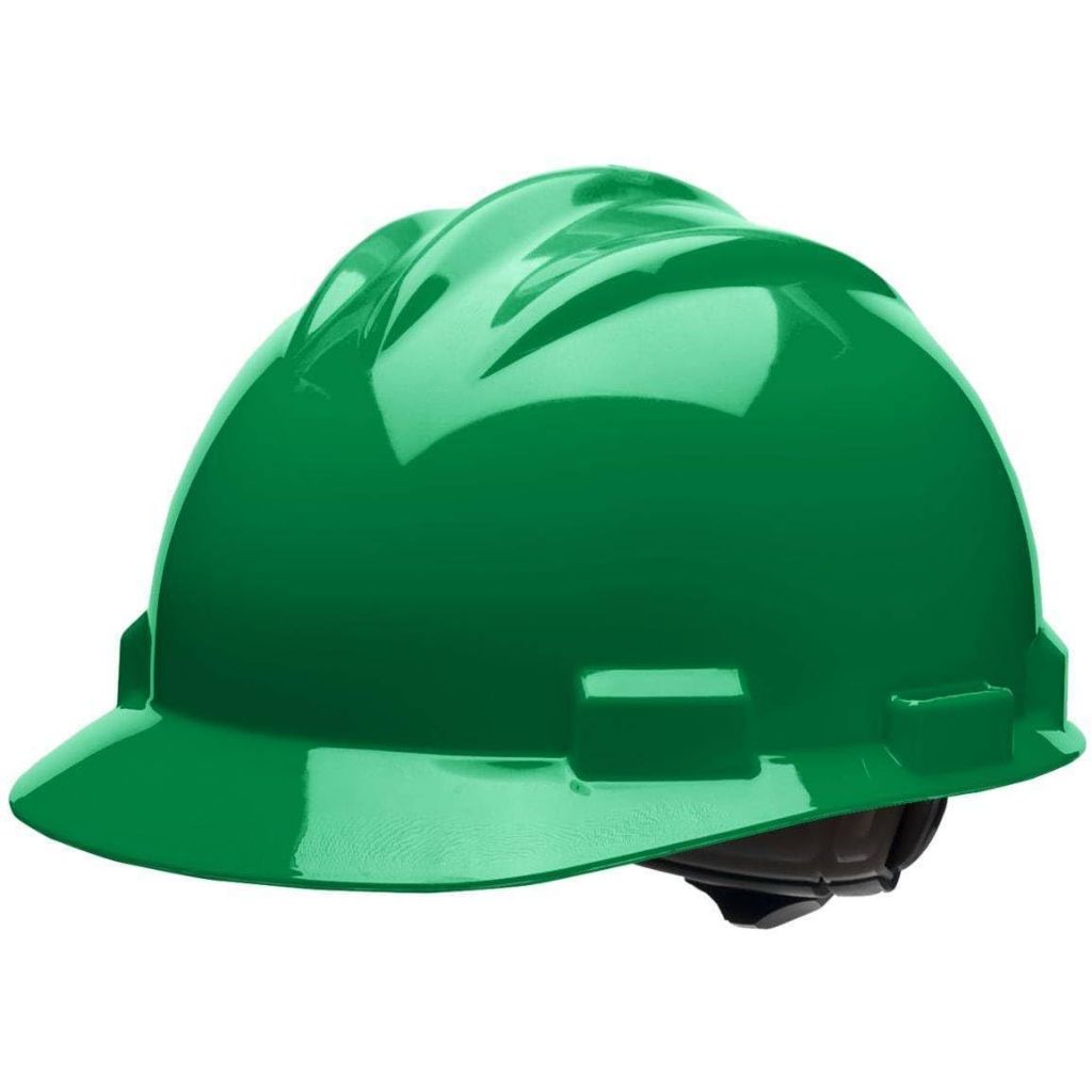 Bullard 3-Rib S61 Cap Style Safety Hard Hat with 4-Point Ratchet Suspension and Cotton Brow Pad, ORANGE