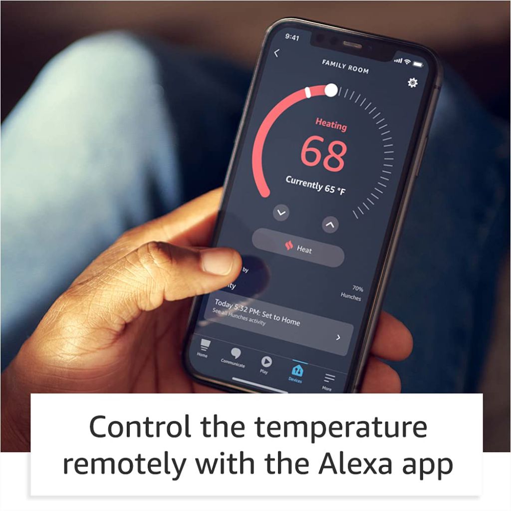 Amazon Smart Thermostat – Works with Alexa and Ring (C-Wire Required)
