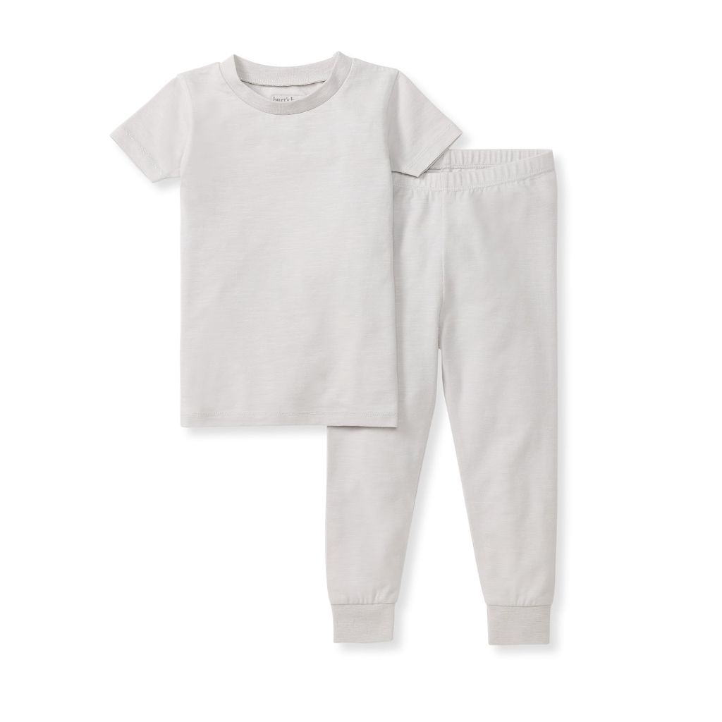 SZ 5T, Burt's Bees Baby Unisex Baby Honeysoft™ 2-Piece Pajamas, Short Sleeve Tee and Pant PJ Set – Organic Cotton & Lyocell Blend