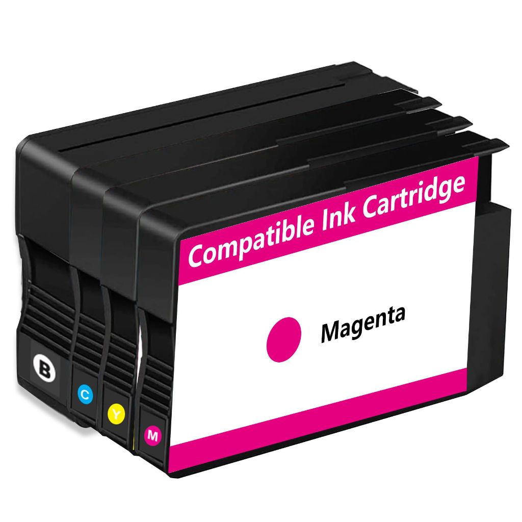 KUF Remanufactured Ink Cartridges Replacement with V22.1.1 Chips (Black, Cyan, Magenta, Yellow)