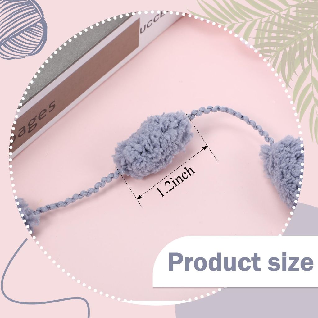 Timgle Winter Gift 8 Skeins Pom Pom Ball Yarn for Hand Knitting Crochet Blanket, 130g/skein(Light Gray)