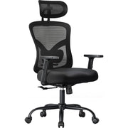 NOBLEWELL Ergonomic Office Chair with Padded Lumbar Support, 2D Headrest, Adjustable Armrests, Upgraded Contoured Seat Cushion, 130° Rocking Tilt, Computer Chair for Home Office, NWOC1-1