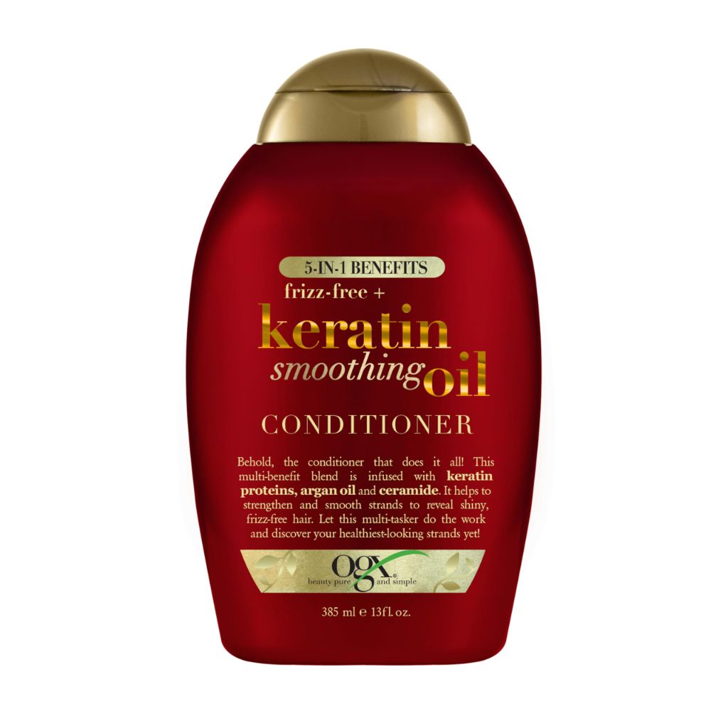 OGX 5 in 1 Frizz-Free + Keratin Smoothing Oil Conditioner - 13 Fl Oz