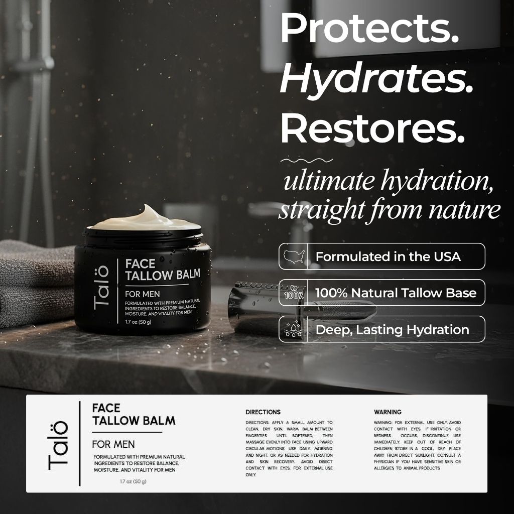 Talö Beef Tallow Moisturizer for Men | 1.7fl. oz jar