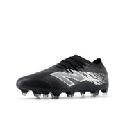 New Balance Unisex-Adult Furon Pro FG V8 Soccer Shoe, Black/Metallic Silver/White, Men 4.5 M/Women 6 W