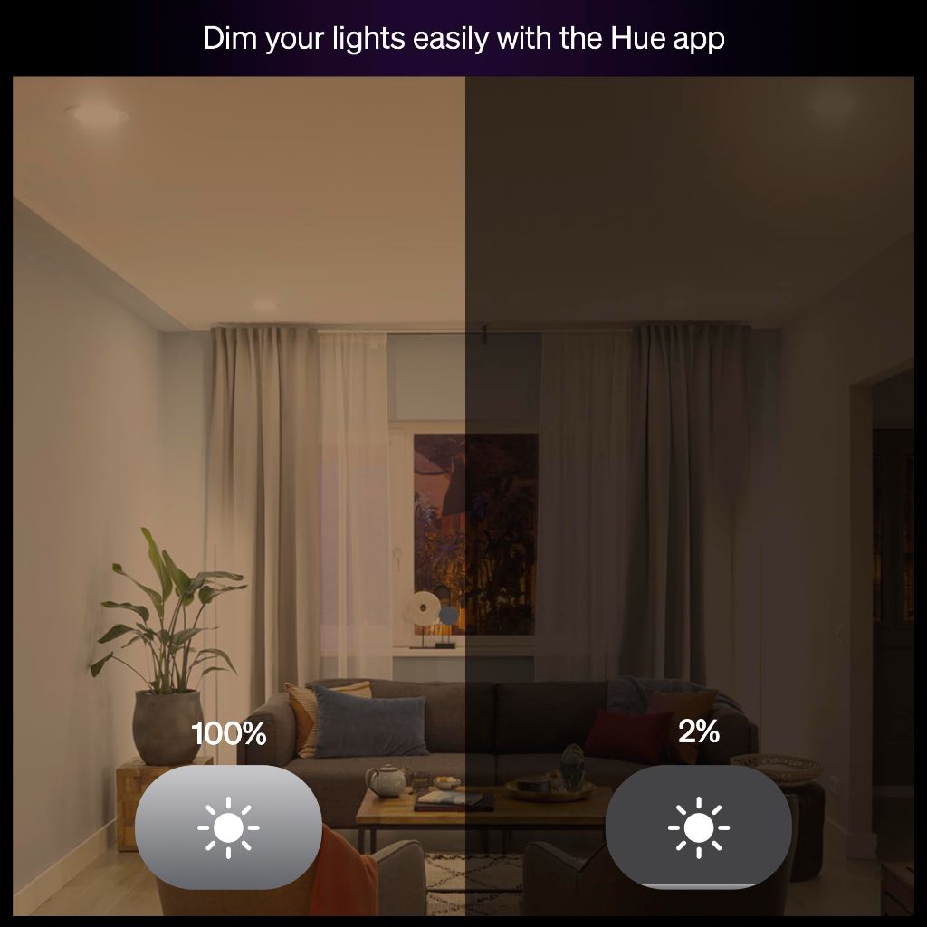 PHILIPS Hue Essential Smart LED BR30 Bulb 2-Pack, White and Color Ambiance