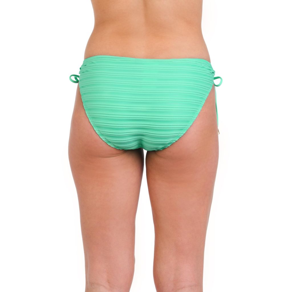 La Blanca Women's Side Tie Hipster Bikini Bottom, Seafoam//Fluid Lines, 16