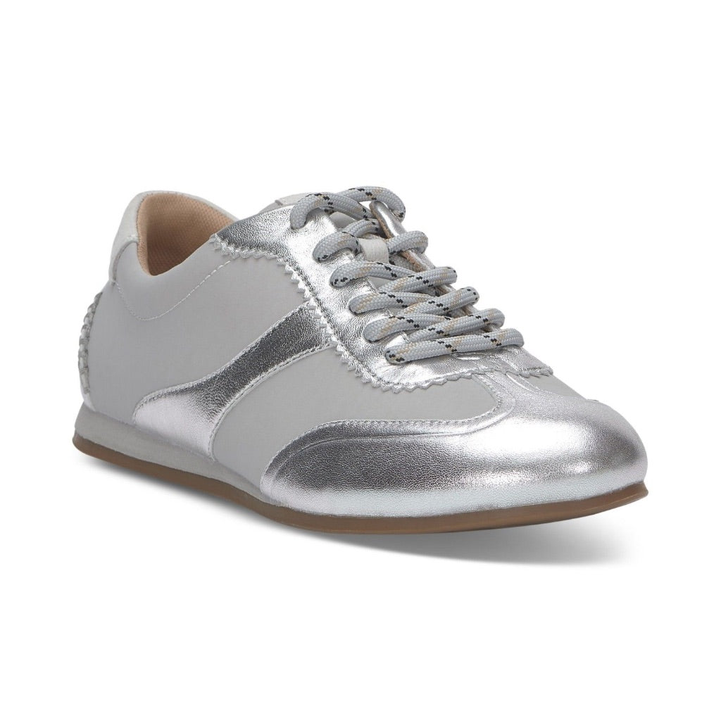 Lucky Brand Kofila Sneakers Women's Shoes Silver : 6 B - Medium, Leather 6
