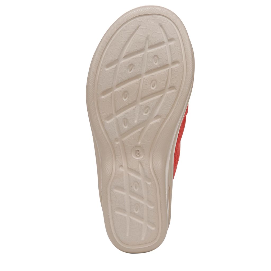 BZees Womens Smile 3 Slide Sandal Coral Beach ,Size 9 W (Pink)