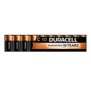 Duracell Coppertop Long-Lasting Alkaline Batteries - C Cell - 10 Pack