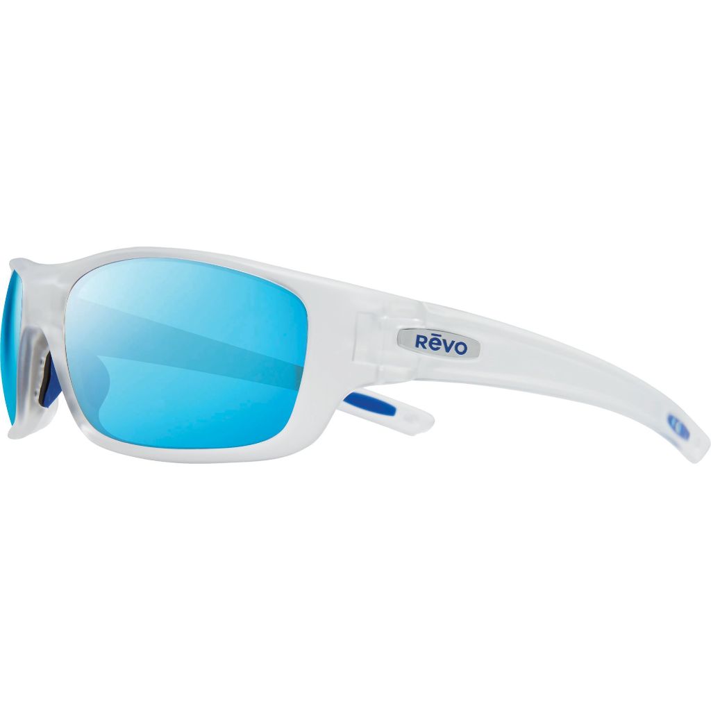 Revo Sunglasses Jasper Sunglasses, Polarized - Matte Crystal Frame, H20 Heritage Blue Glass Lens, 61mm