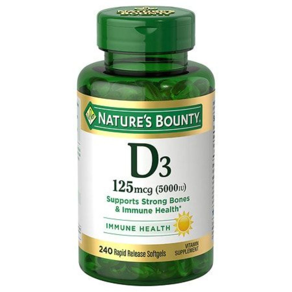 Nature’s Bounty Vitamin D3 125mg for Bone & Immune Support - 240 Softgels