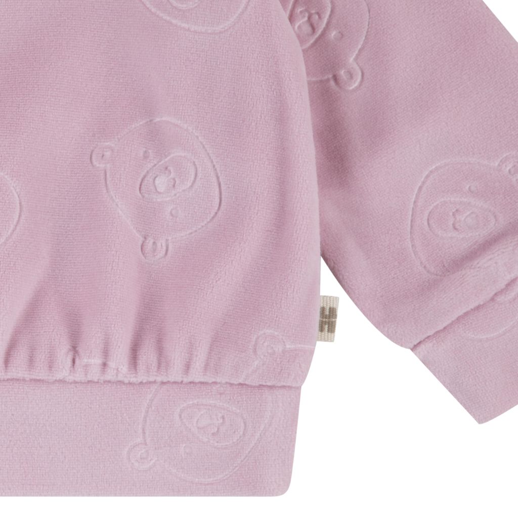 SZ 6 MTHS HUGGIES Velour Crewneck Sweatshirt and Jogger Pants 2-Piece Outfit Set