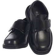 Lito Boys Matte Dress Shoes with Strap, Boys' 5, Black