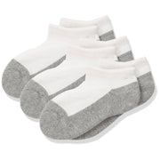 Jefferies Unisex Child Seamless Sport Low Cut Half Cushion 3 Pk - White/Grey - XSmall