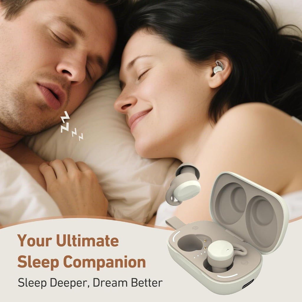 Pansonite Invisible in-Ear Sleep Earbuds, Noise Cancelling Earphones, Side Sleeper Comfort, Hi-Fi Sound, Clear Calls, Bluetooth 5.4 Mini Headphones, Wireless Earbuds for Sleeping, Smart Touch Control