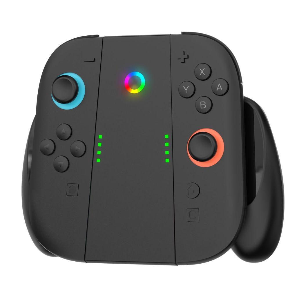 Uxilep Joycon 2 Charger Grip for Nintendo Switch 2 Accessories, Switch 2 Joycon Controller Comfort Charging Grips with LED Indicator (Ordinary Charging Grip)
