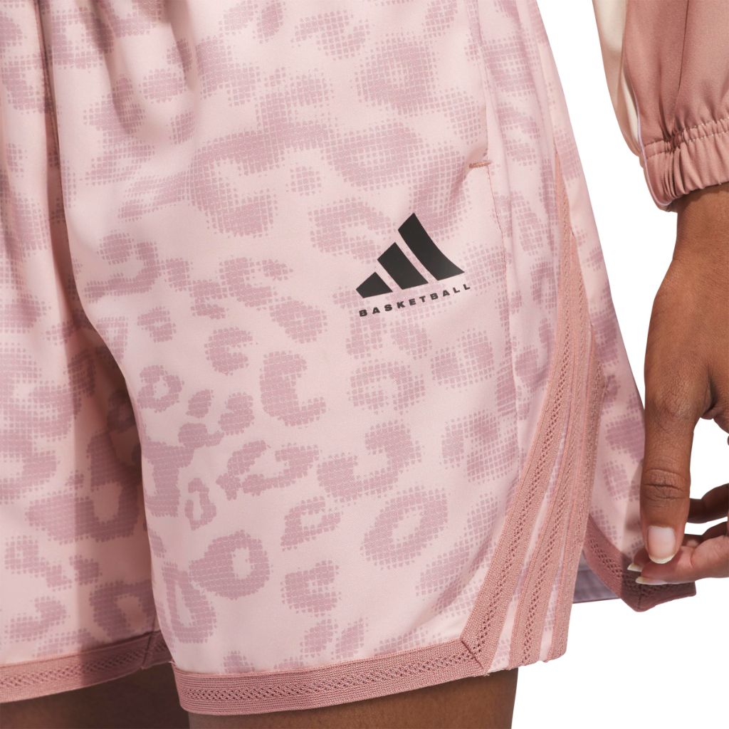 Adidas Women's CrazyLite Basketball Shorts Cheetah All Over Printed - Warm Clay XX-Small