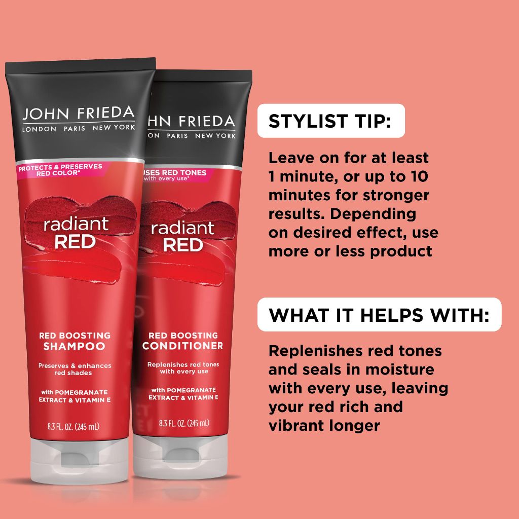 John Frieda Radiant Red Boosting Shampoo, 8.3 Oz