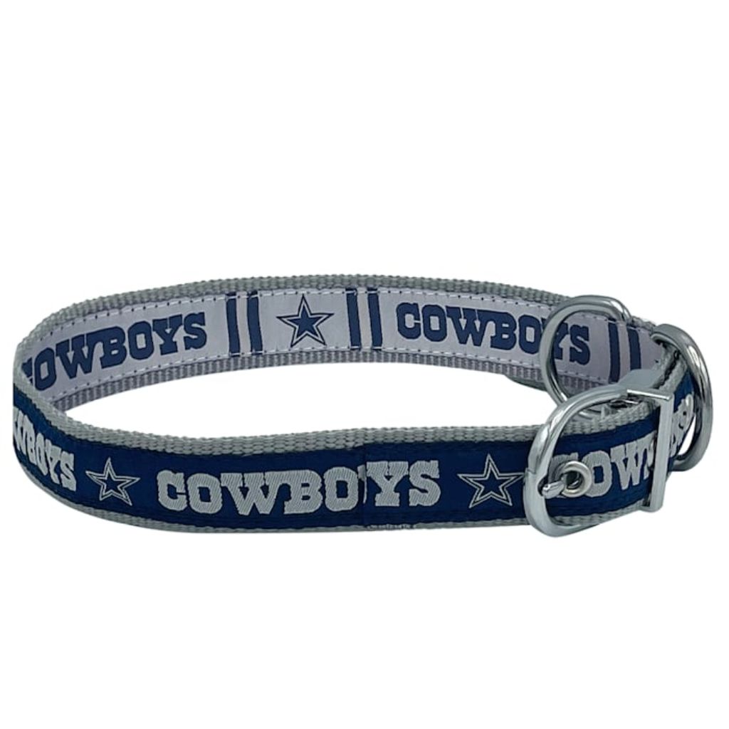 Pets First Officially Licensed NFL Reversible Dog Collar - Dallas Cowboys, Large