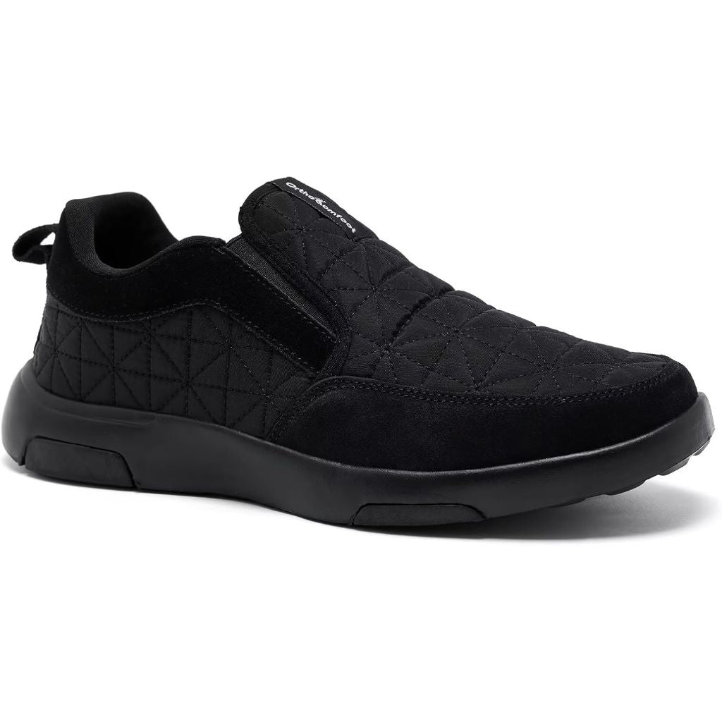 Men's Orthopedic Slip-On Loafers Walking Shoes: Black Size 11
